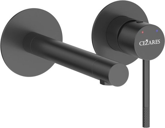 Смеситель для раковины Cezares Relax RELAX-BLI2-2-NOP-W0 С ВНУТРЕННЕЙ ЧАСТЬЮ, матовый черный