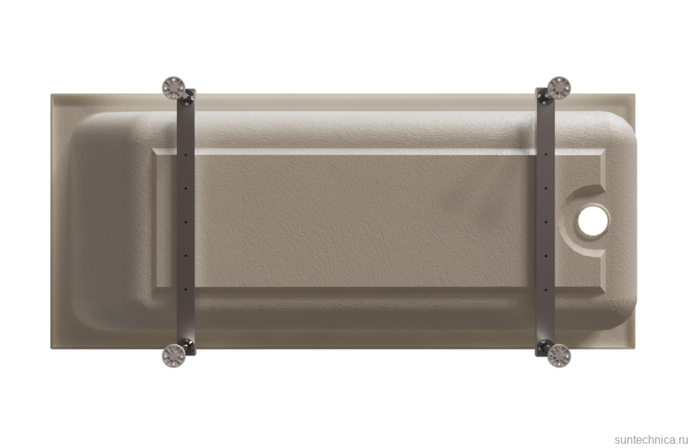 Акриловая ванна Radomir Дижон Ангосто 160x70 см, встраиваемая, белая, на ножках