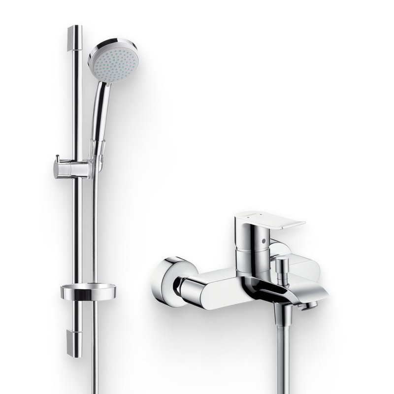 Душевой комплект Смеситель Hansgrohe Metris 31480000 + Гарнитур Croma 100 27772000