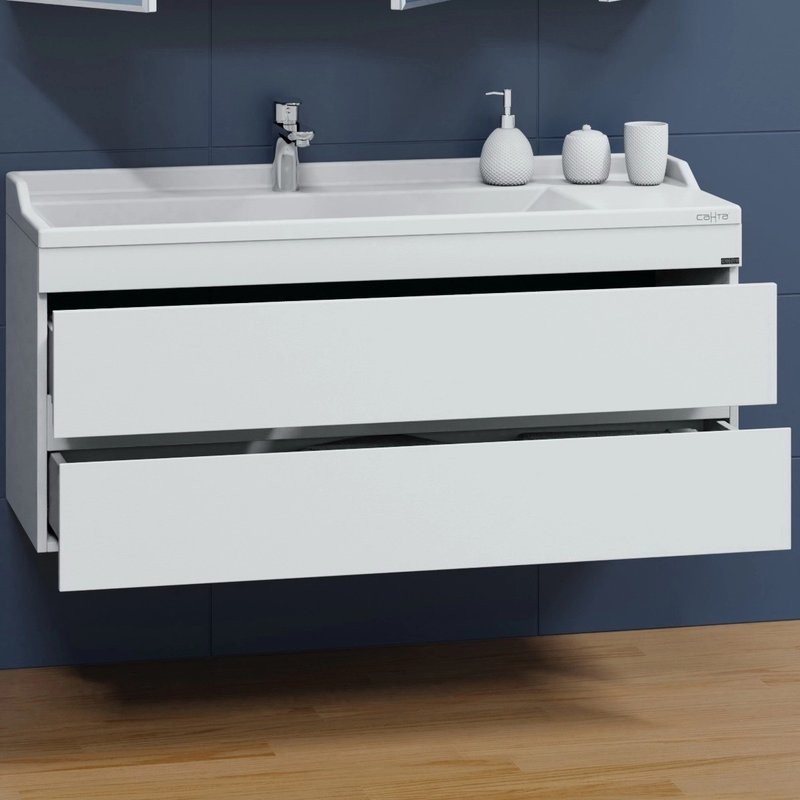 Тумба с раковиной СаНта Марс 120 подвесная