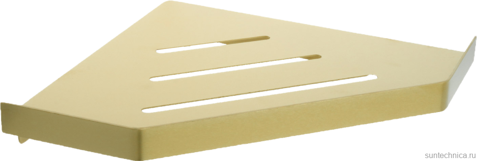 Полка Fixsen Hi-Tech FX-841G угловая, матовое золото