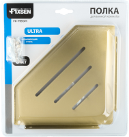 Полка Fixsen Hi-Tech FX-841G угловая, матовое золото Полка Fixsen Hi-Tech FX-841G угловая, матовое золото