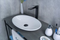 Накладная раковина GID Lago N9022 50 глянцевая белая, овальная, фаянс