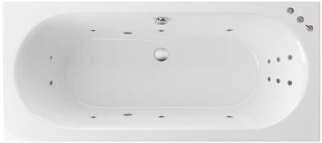 Акриловая ванна Excellent Oceana WAEX.OCE17.SMART 170x75 см, встраиваемая, с гидромассажем, белая, с каркасом, со сливом-переливом