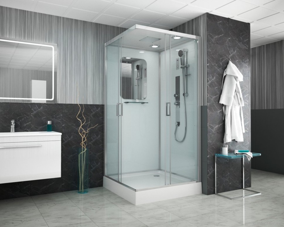 Душевая кабина Niagara Premium NG-6002-01GQ 100х100х210, с низким поддоном