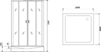 Душевая кабина Niagara Premium NG-6002-01GQ 100х100х210, с низким поддоном