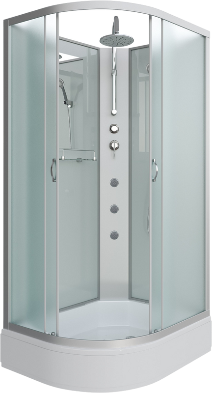 Душевая кабина Niagara Classic NG-33094-14RBKTG 100х90 см, без крыши, с гидромассажем и тропическим душем