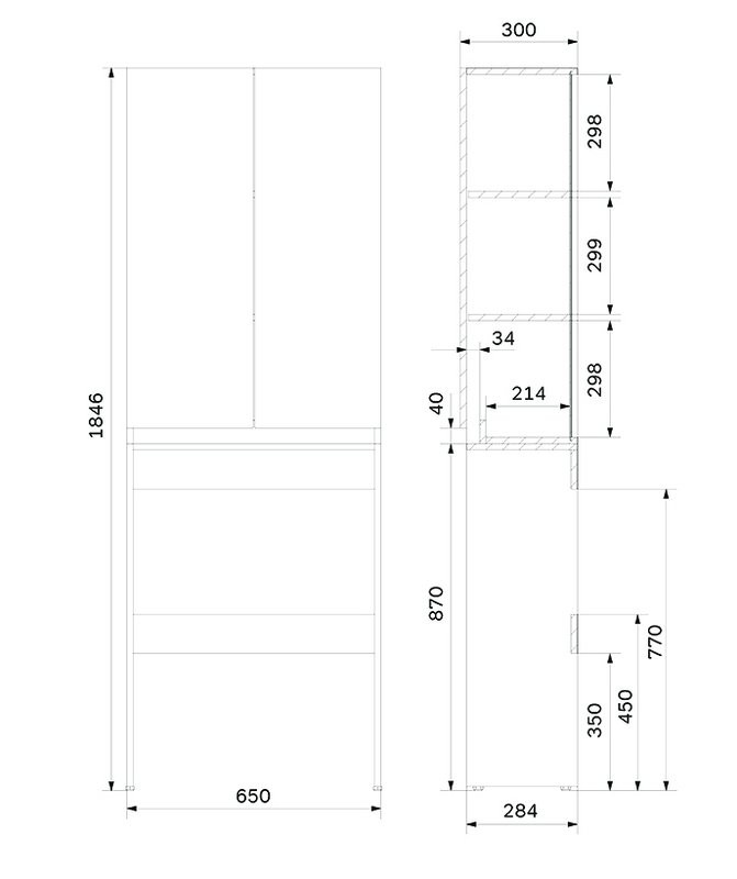 Шкаф над стиральной машиной AM.PM X-Joy M85CSX0652WG1 65 напольный, глянцевый белый