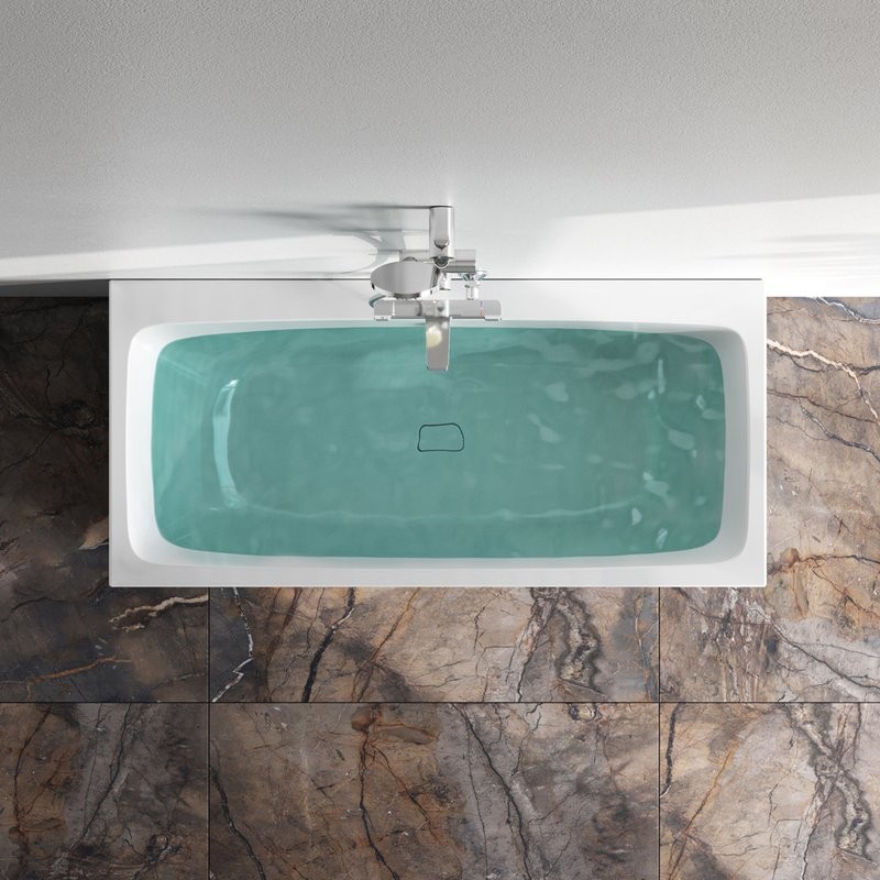 Акриловая ванна AM.PM Func 150x70 см, пристенная, белая, с каркасом