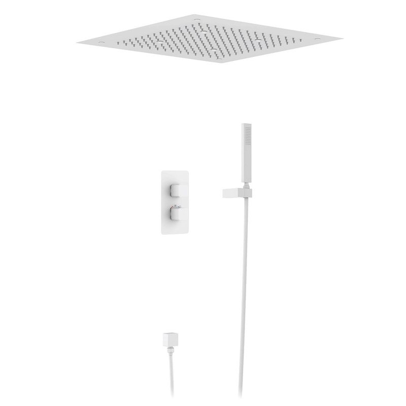 Душевой комплект Timo Petruma SX-5029/16SM С ВНУТРЕННЕЙ ЧАСТЬЮ, с термостатом, белый матовый