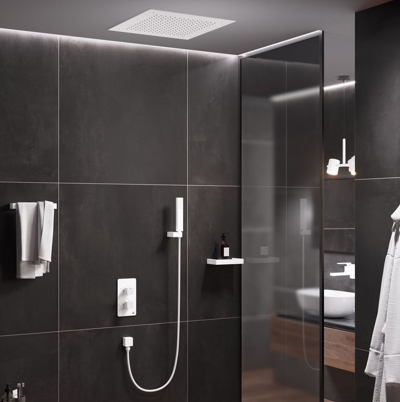 Душевой комплект Timo Petruma SX-5029/16SM С ВНУТРЕННЕЙ ЧАСТЬЮ, с термостатом, белый матовый