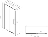 Душевая дверь в нишу RGW Stilvoll SV-12B 150x195