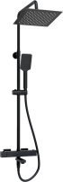 Душевая стойка Wasserkraft Abens 2000 A299.255.130.BM Thermo с термостатом, черная