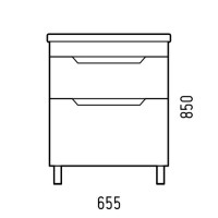 Тумба с раковиной Corozo Юта 65 Z2 напольная, глянцевая белая