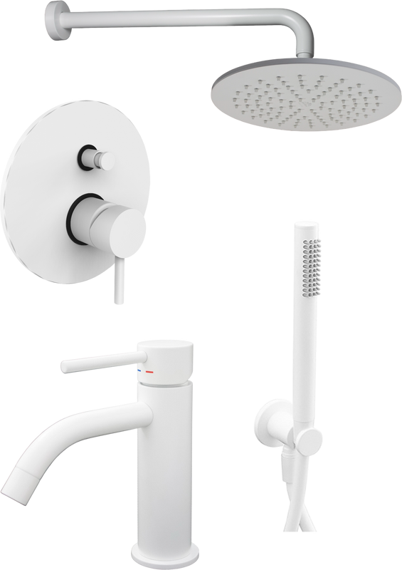 Комплект для ванной Paffoni Light KITLIG015BO071 С ВНУТРЕННЕЙ ЧАСТЬЮ, белый