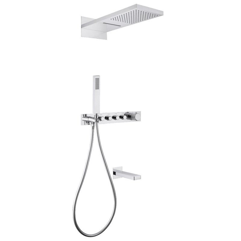 Душевой комплект Abber Rund AF8753 С ВНУТРЕННЕЙ ЧАСТЬЮ, хром