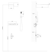 Душевой комплект Abber Rund AF8753 С ВНУТРЕННЕЙ ЧАСТЬЮ, хром