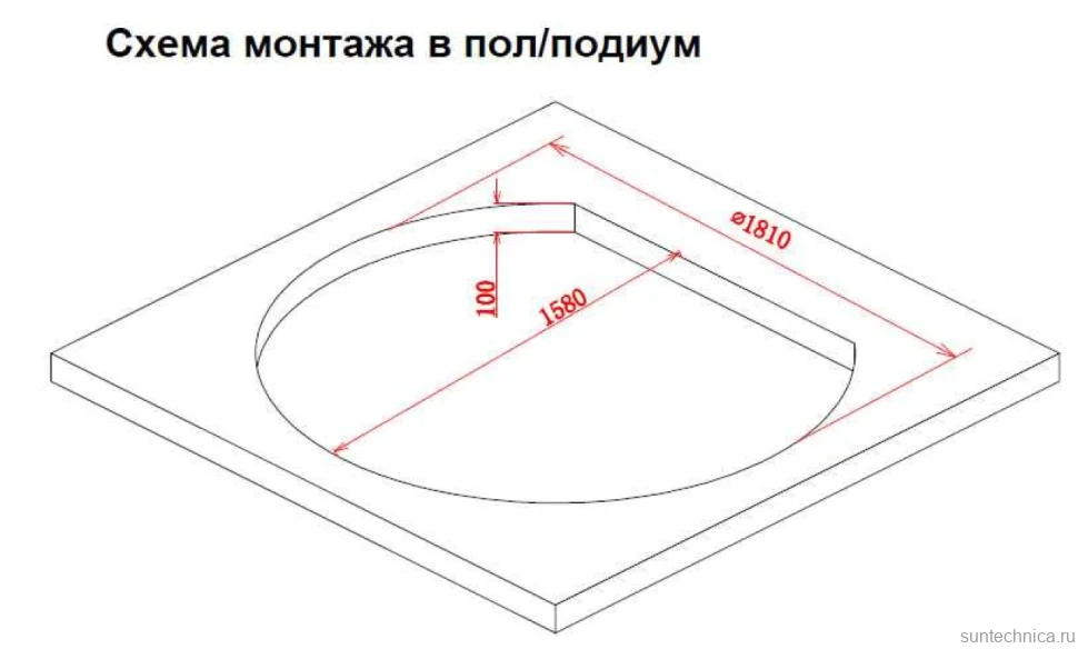 Акриловая ванна Gemy G9053 B