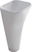 Раковина напольная Galassia Meg11 5405P Monolith 50x40 белая, прямоугольная, моноблок, фаянс