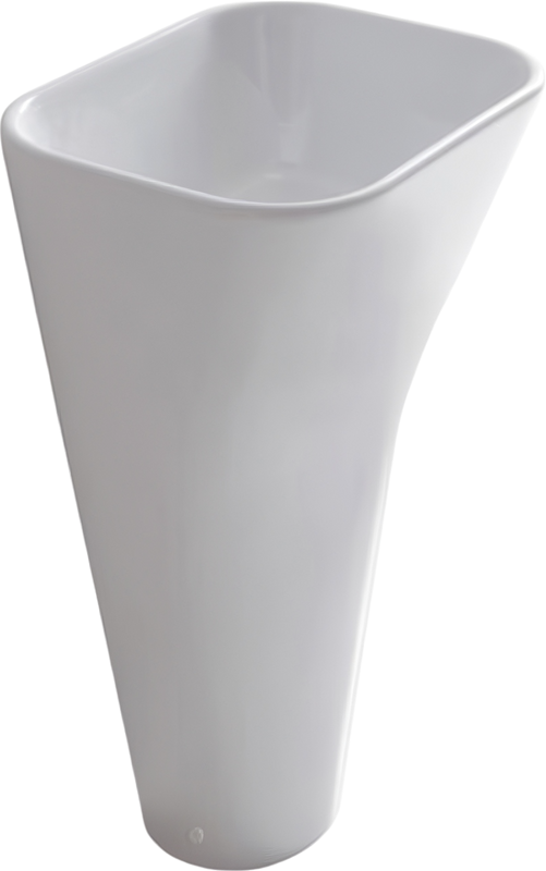 Раковина напольная Galassia Meg11 5405P Monolith 50x40 белая, прямоугольная, моноблок, фаянс