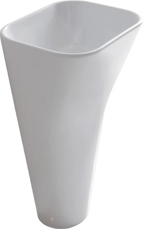 Раковина напольная Galassia Meg11 5405P Monolith 50x40 белая, прямоугольная, моноблок, фаянс