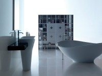 Раковина напольная Galassia Meg11 5405P Monolith 50x40 белая, прямоугольная, моноблок, фаянс