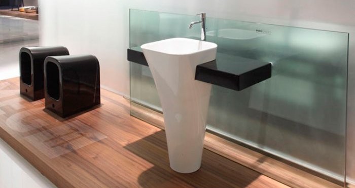 Раковина напольная Galassia Meg11 5405P Monolith 50x40 белая, прямоугольная, моноблок, фаянс