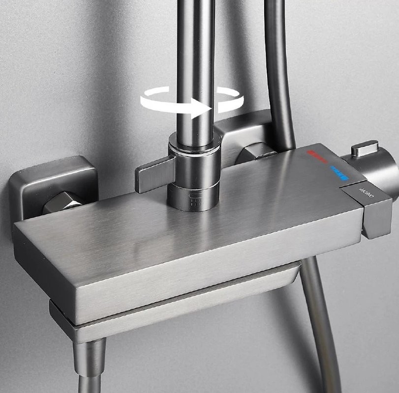 Душевая стойка BELZ B672 B24672-3 оружейная сталь