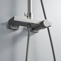 Душевая стойка Rose R1896T-6 с термостатом, пепельный