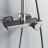 Душевая стойка Rose R1896T-6 с термостатом, пепельный