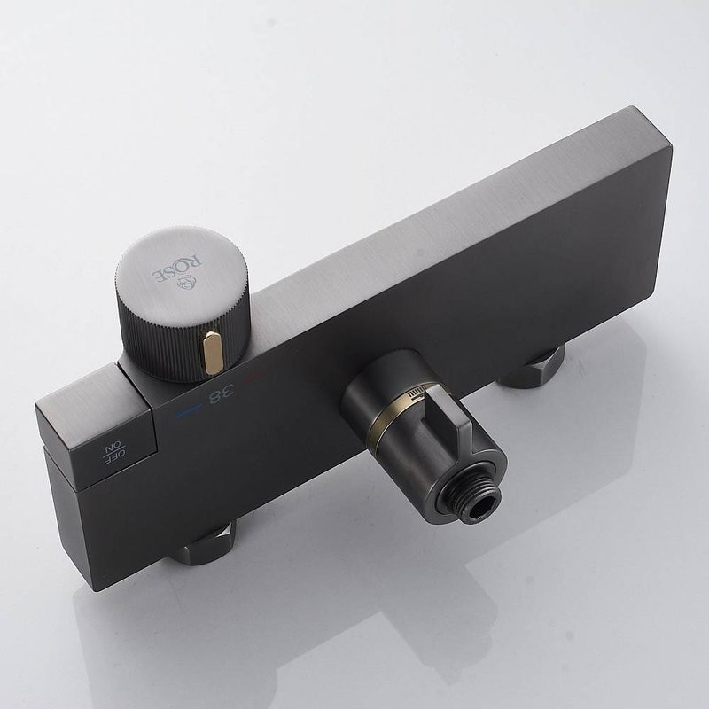 Душевая стойка Rose R1896T-6 с термостатом, пепельный