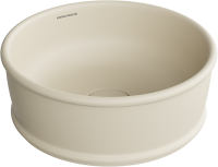 Накладная раковина KERAMA MARAZZI Circo 36 матовая песочная, круглая, фаянс