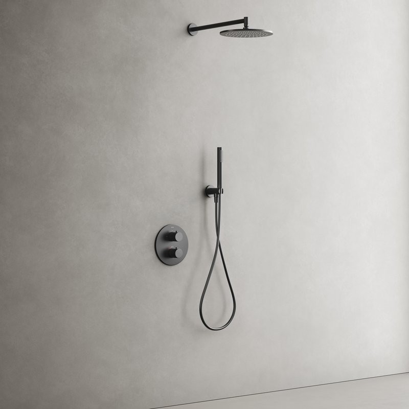 Душевой комплект Sancos Etna SC9010MB С ВНУТРЕННЕЙ ЧАСТЬЮ, черный матовый