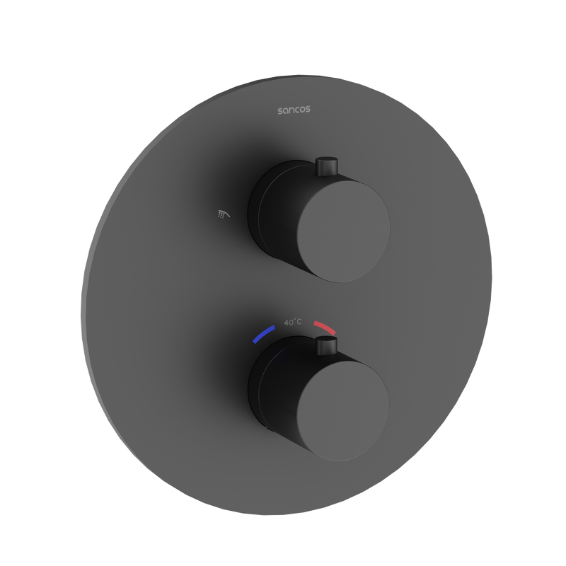 Душевой комплект Sancos Etna SC9010MB С ВНУТРЕННЕЙ ЧАСТЬЮ, черный матовый