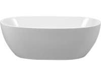 Акриловая ванна BelBagno BB69-1700-W0 170x80 см, отдельностоящая, белая, овальная, на ножках, с донным клапаном
