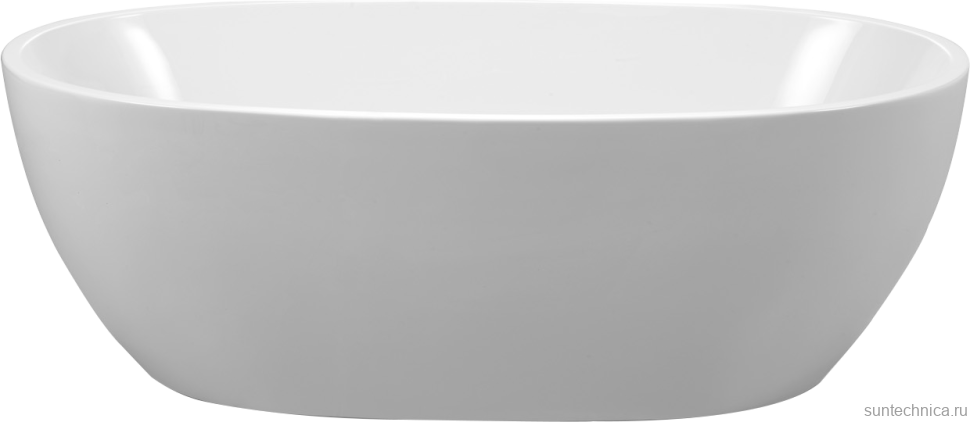 Акриловая ванна BelBagno BB69-1700-W0 170x80 см, отдельностоящая, белая, овальная, на ножках, с донным клапаном