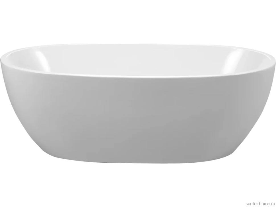 Акриловая ванна BelBagno BB69-1700-W0 170x80 см, отдельностоящая, белая, овальная, на ножках, с донным клапаном