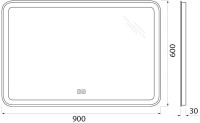 Зеркало BelBagno Marino 90х60 с подсветкой