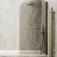 Шторка на ванну Maybahglass MGV-777-2 60x140, профиль бронза, стекло бронза