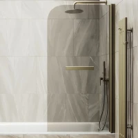 Шторка на ванну Maybahglass MGV-777-2 60x140, профиль бронза, стекло бронза