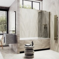 Шторка на ванну Maybahglass MGV-777-2 60x140, профиль бронза, стекло бронза