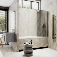 Шторка на ванну Maybahglass MGV-777-2 60x140, профиль бронза, стекло бронза