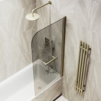 Шторка на ванну Maybahglass MGV-777-2 60x140, профиль бронза, стекло бронза