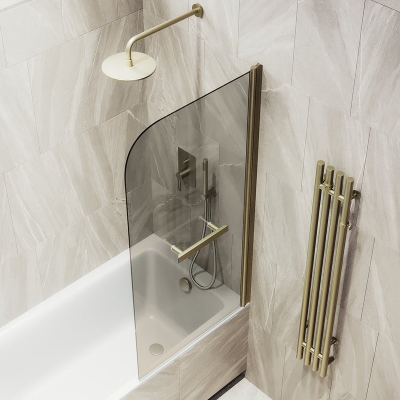 Шторка на ванну Maybahglass MGV-777-2 60x140, профиль бронза, стекло бронза