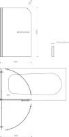 Шторка на ванну Maybahglass MGV-777-2 60x140, профиль бронза, стекло бронза