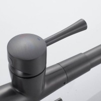 Смеситель для кухни с подключением фильтра Shevanik S428T, оружейная сталь