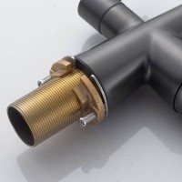 Смеситель для кухни с подключением фильтра Shevanik S428T, оружейная сталь