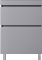 Тумба с раковиной Style Line Даллас Леон 120 R Люкс Plus напольная, серая, для стиральной машины, 2 ящика