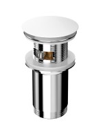 Донный клапан для раковины WHITECROSS A706 A706WHS с переливом, матовый белый