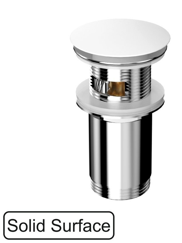 Донный клапан для раковины WHITECROSS A706 A706WHS с переливом, матовый белый